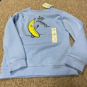 Cat & Jack Blue Sweatshirt with Banana Design